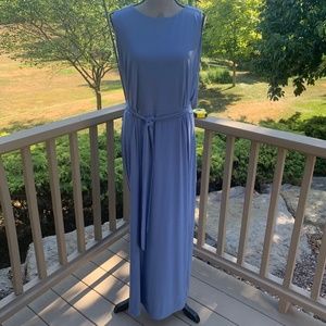 Powder blue Grecian style maxi dress